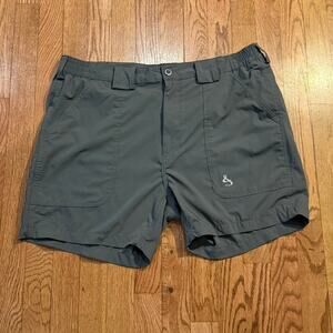 Hook & Tackle Mens Fishing Shorts Gray Utility Outdoor Size 38